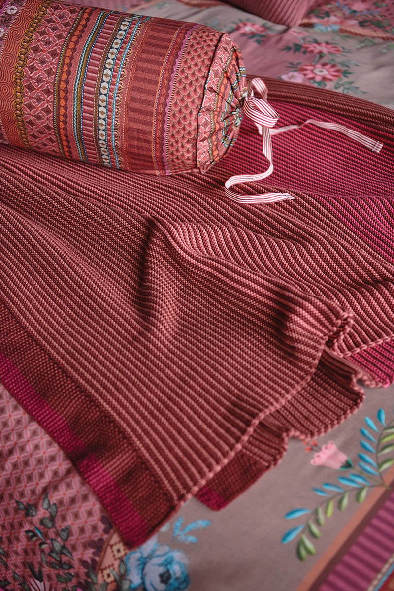 PIP Blockstripe Throw Pink 130x170