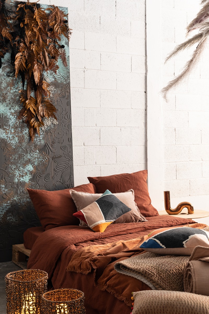 Fara Plaid 135 x 200 cm Sienne