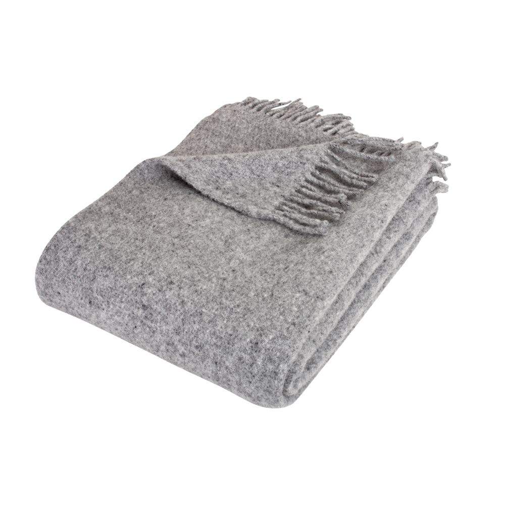 Arctic MELANGE Grey uldplaid