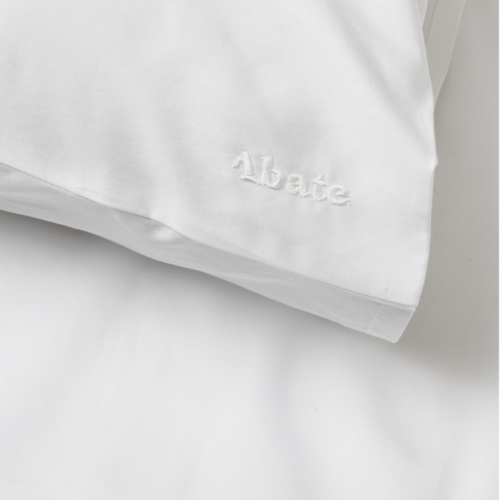 Abate SENGESÆT i Egyptisk bomuld - Hvid - 140x220 cm