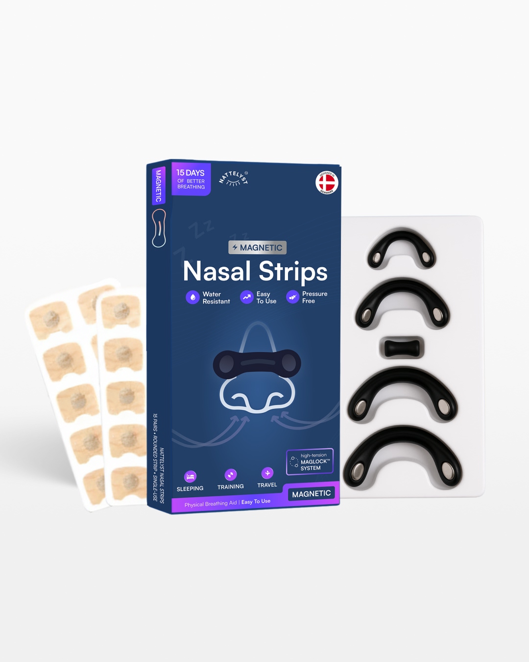 Magnetiske Næsestrips (Bedre Vejrtrækning) Nattelyst&trade;